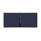 Billetera azul navy de Maison Caviar, elegante y de cuero, con compartimentos para tarjetas y dinero.