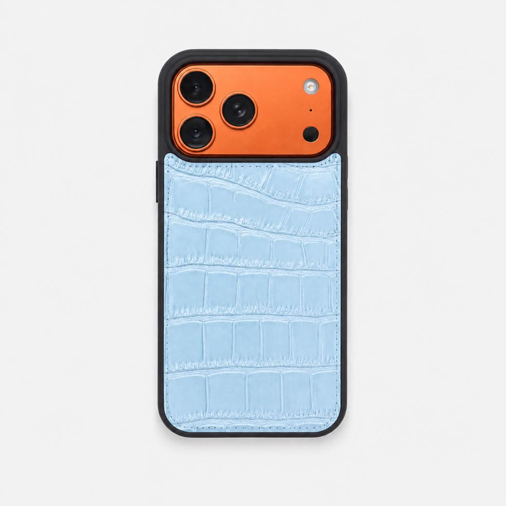 Funda negra para iPhone de Maison Caviar, estilo Valencia, de alta calidad y diseño elegante.