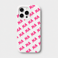 Funda para iPhone Maison Caviar Eliot en color blanco y fucsia, protección elegante y moderna para teléfono inteligente.