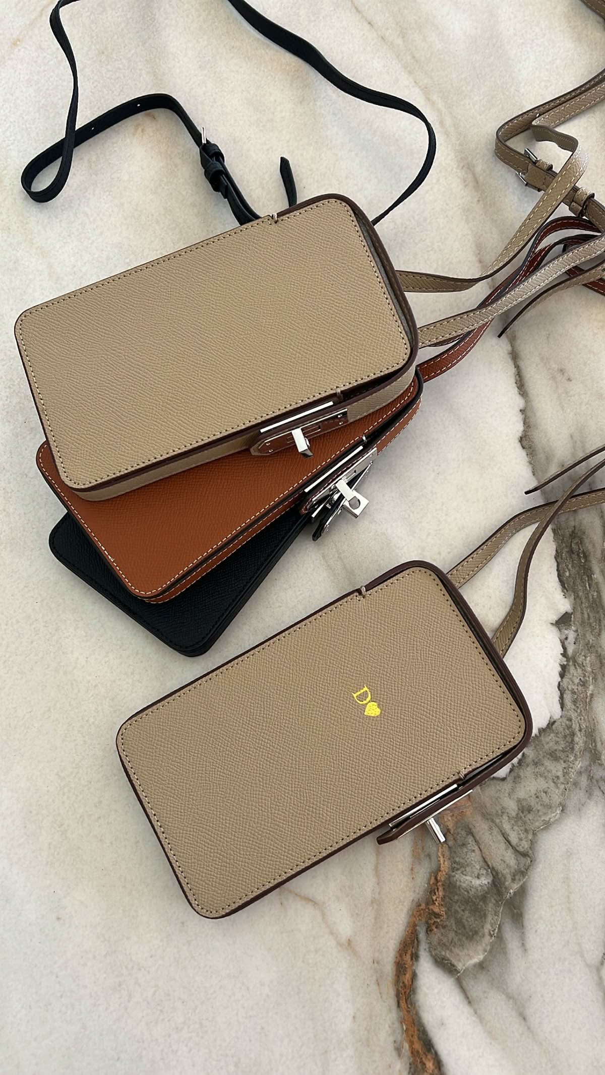 Funda para iPhone Maison Caviar Emily, funda tipo bolso para teléfono con diseño elegante y material de alta calidad