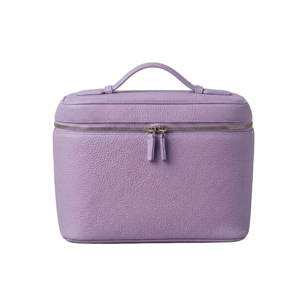 Bolso de viaje Maison Caviar Camille, bolsa de viaje de tela resistente con asas y cierre, en color gris oscuro.
