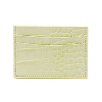 Tarjetero Maison Caviar Cannes en color amarillo pastel, con diseño elegante y compacto para tarjetas de crédito y débito.