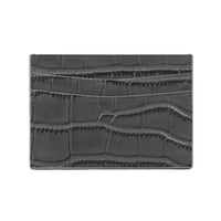 Tarjetero negro Maison Caviar Cannes, elegante y compacto, con varias ranuras para tarjetas en cuero de alta calidad.