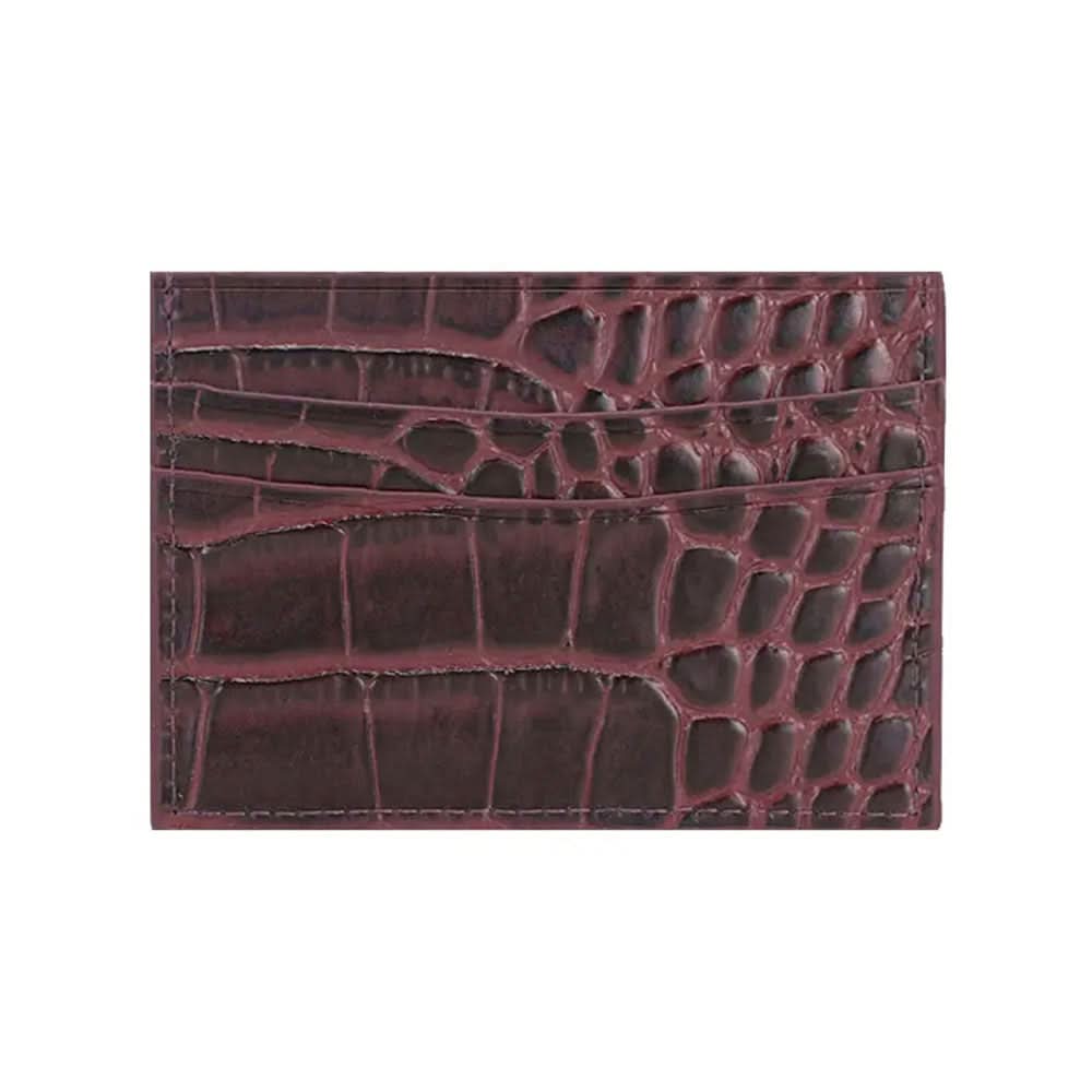 Tarjetero Maison Caviar Cannes de color café, con diseño elegante y compacto para tarjetas de crédito y negocios.