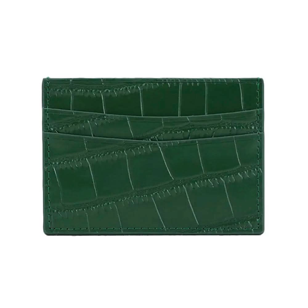 Tarjetero Maison Caviar Cannes en color verde esmeralda, con diseño elegante y espacio para tarjetas.