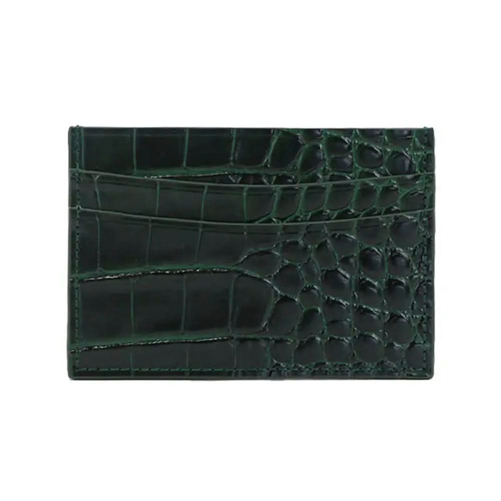 Tarjetero Maison Caviar Cannes en color verde oscuro, con diseño elegante y compartimentos para tarjetas.