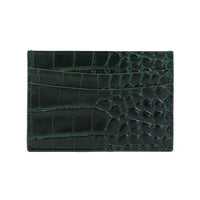 Tarjetero Maison Caviar Cannes en color verde oscuro, con diseño elegante y compartimentos para tarjetas.