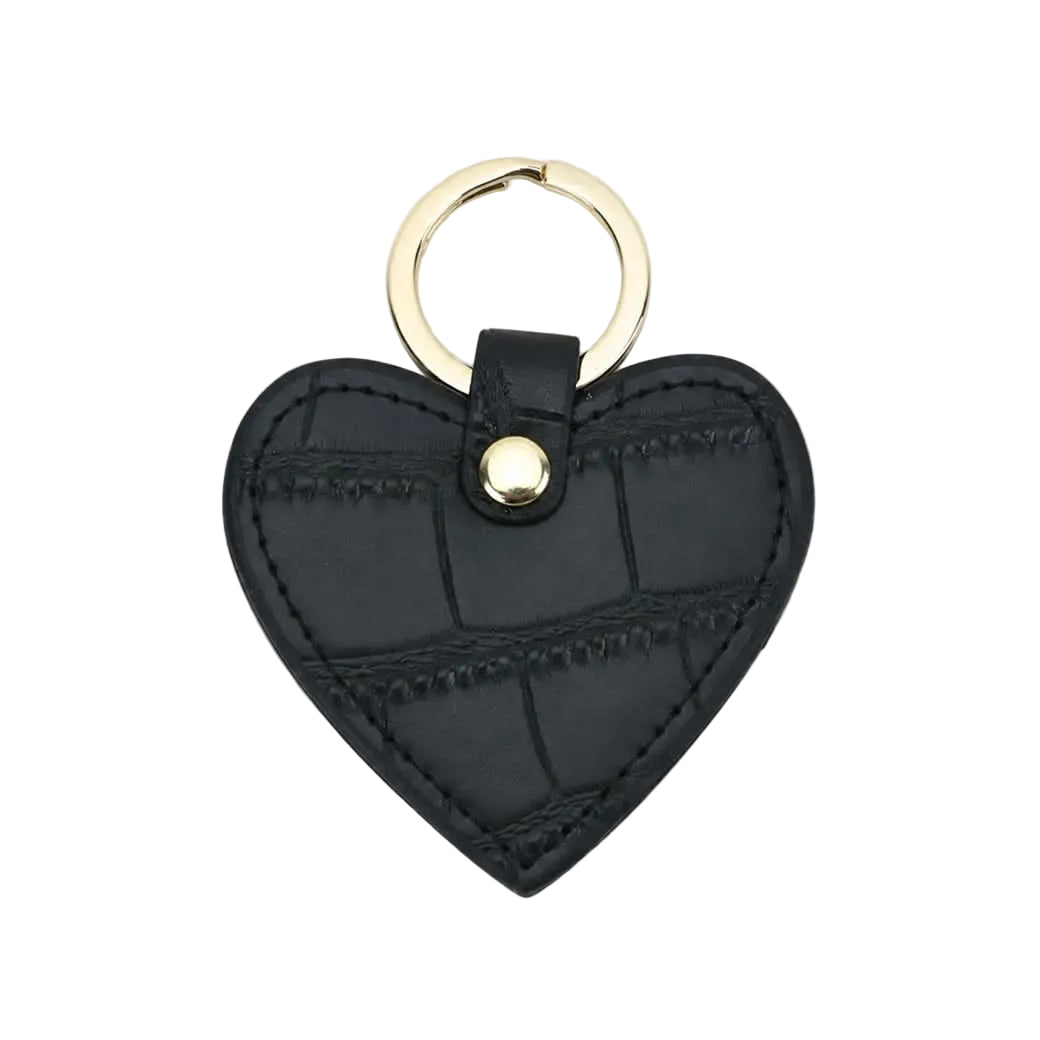 Llavero Maison Caviar Lyon en forma de corazón, con diseño elegante y detalles en metal, ideal para llevar en llaves.