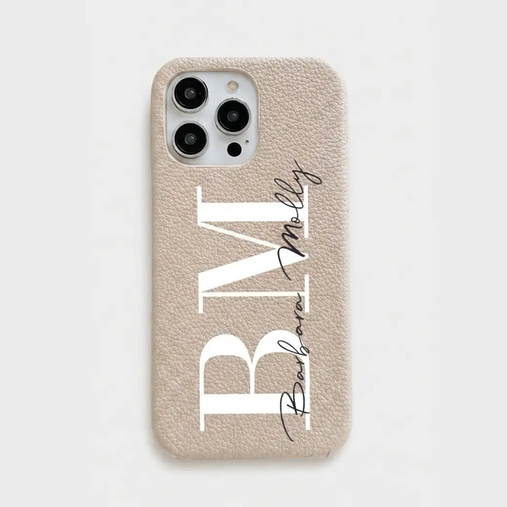 Funda para iPhone Alana de Maison Caviar en color crema, protección y estilo para el teléfono móvil.