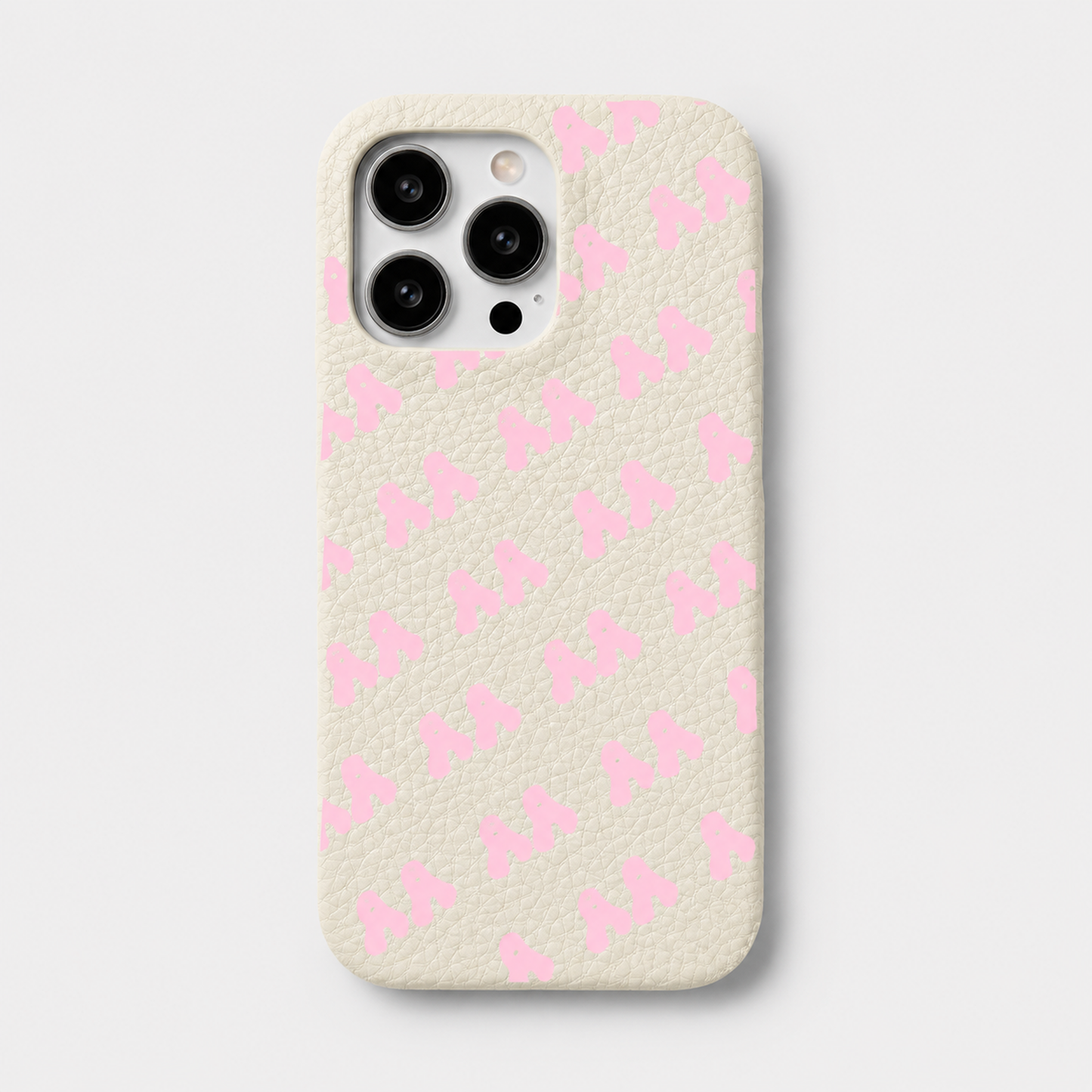 Funda para iPhone Maison Caviar Eliot en color crema rosa, protección y estilo para teléfono inteligente.