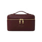 Bolsa de maquillaje Vanity Bag Formentera de Maison Caviar, con diseño elegante y cierre resistente, vista frontal con detalles en cuero.