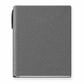 Agenda Maison Caviar Margot de color gris con diseño elegante y tapas suaves, vista frontal del cuaderno de planificación.