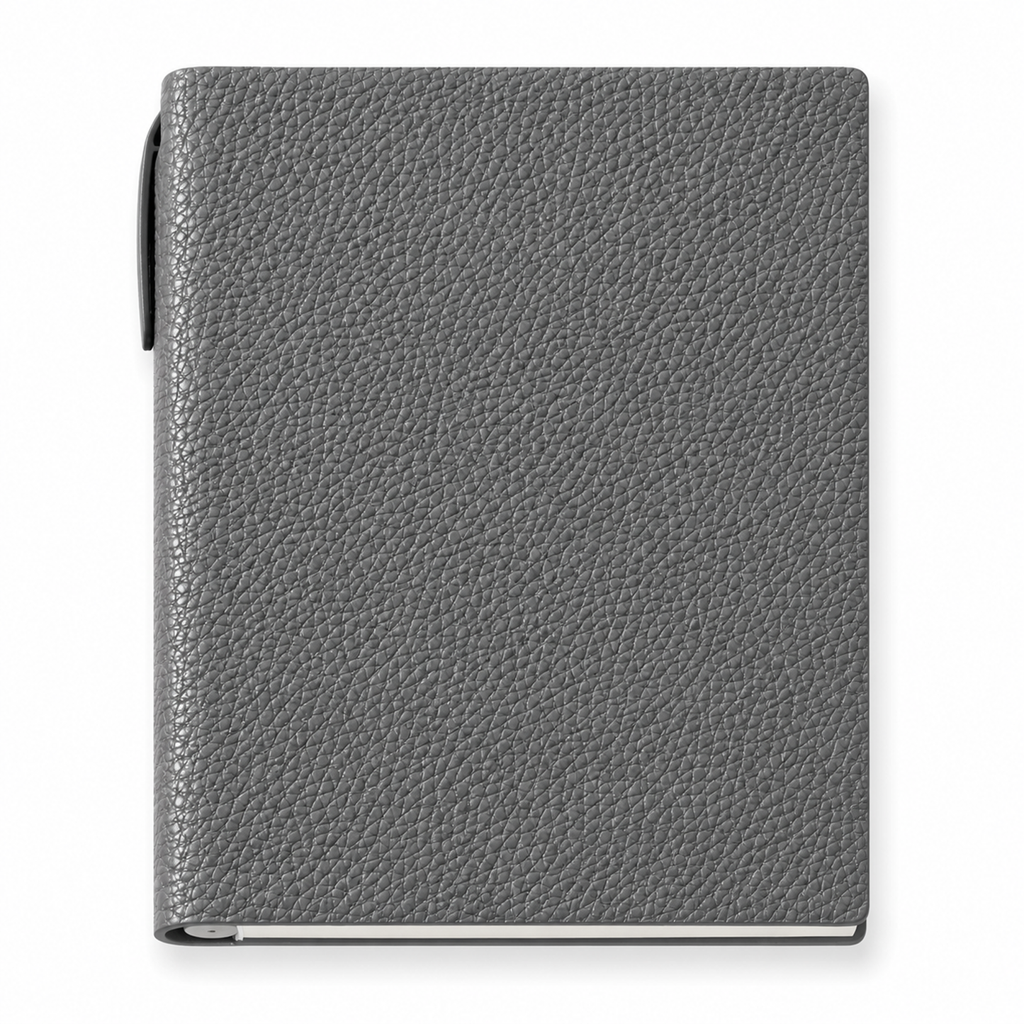 Agenda Maison Caviar Margot de color gris con diseño elegante y tapas suaves, vista frontal del cuaderno de planificación.