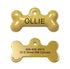 Collar para mascotas Ollie de Maison Caviar con placa grabada, en tonos neutros, ajustado en un cuello de perro o gato.