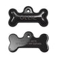 Collar para mascota Ollie de Maison Caviar con placa personalizada, en color negro con detalles elegantes.