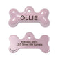 Collar para mascota Ollie de Maison Caviar con plaquita decorativa, en color beige y con detalles elegantes.