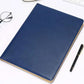 Portafolio Maison Caviar Amadeo de cuero negro con cierre metálico y asa superior, elegante y resistente para documentos.