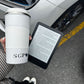 Vaso para café Maison Caviar Filipo, de cerámica blanca con diseño elegante y asa, ideal para servir café en casa o en la oficina.