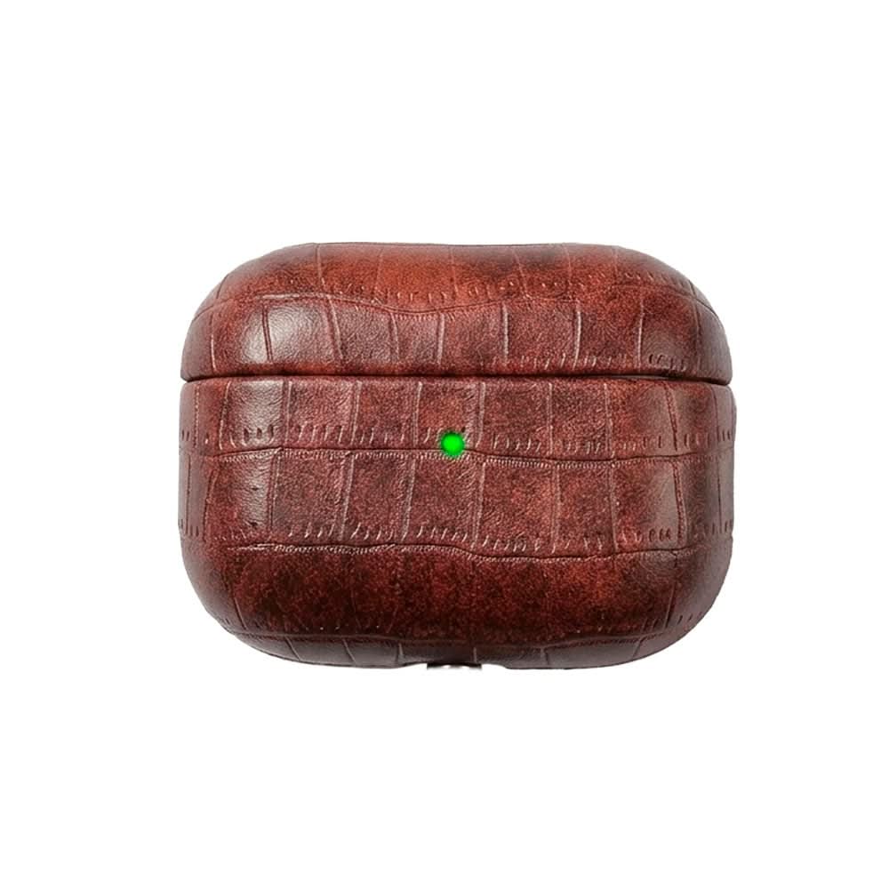 Funda para Airpods Maison Caviar Amsterdam en color café, protección elegante y duradera para auriculares inalámbricos.