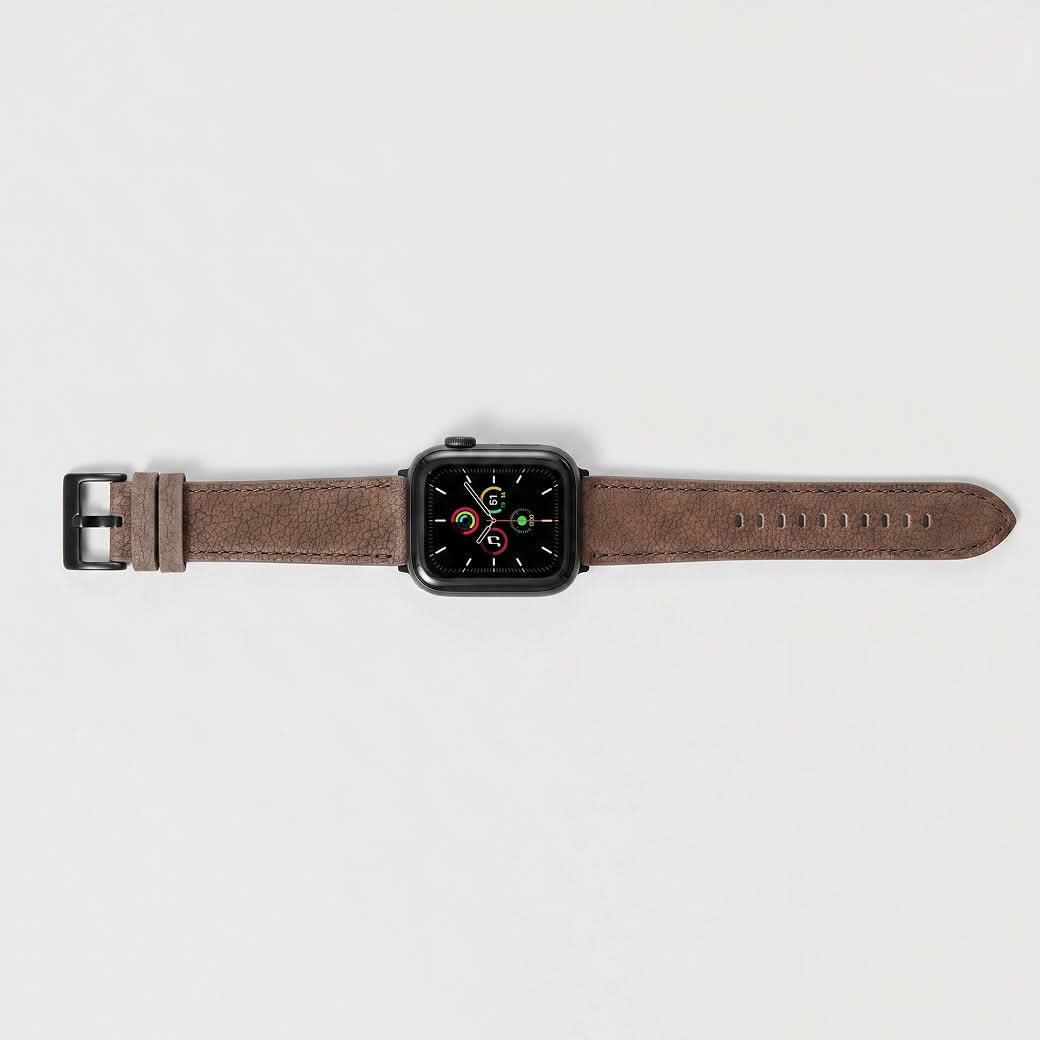 Correa de reloj Apple Watch Maison Caviar en color naranja, diseño elegante y ajustable para Apple Watch.
