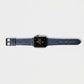 Correa de Apple Watch Leonor de Maison Caviar en color naranja, mostrando el diseño y la textura de la correa.