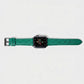 Correa naranjada para Apple Watch de Maison Caviar, diseño elegante y ajustable para muñecas.