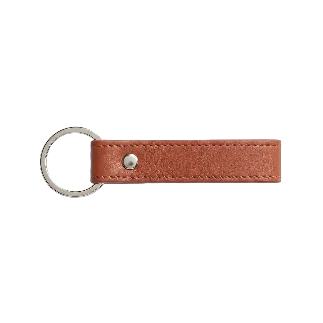 Llavero Maison Caviar Capri de color naranja con diseño elegante y detalles en textura, ideal para llaves o accesorios.