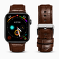 Correa para Apple Watch de Maison Caviar en color burdeos, diseño elegante y ajustable para reloj inteligente.