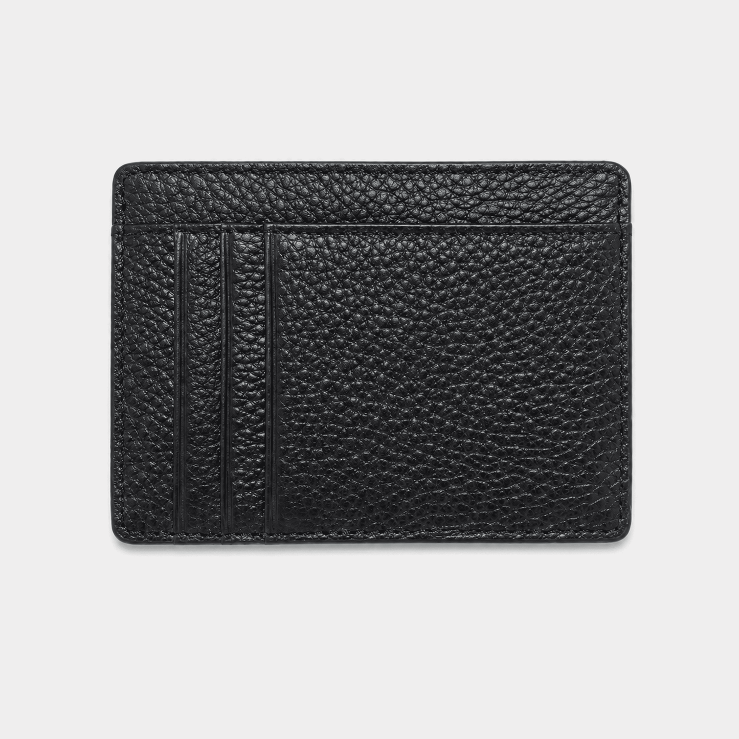 Billetera negra Maison Caviar Lisboa con detalles elegantes, diseñada para almacenamiento de tarjetas y dinero.