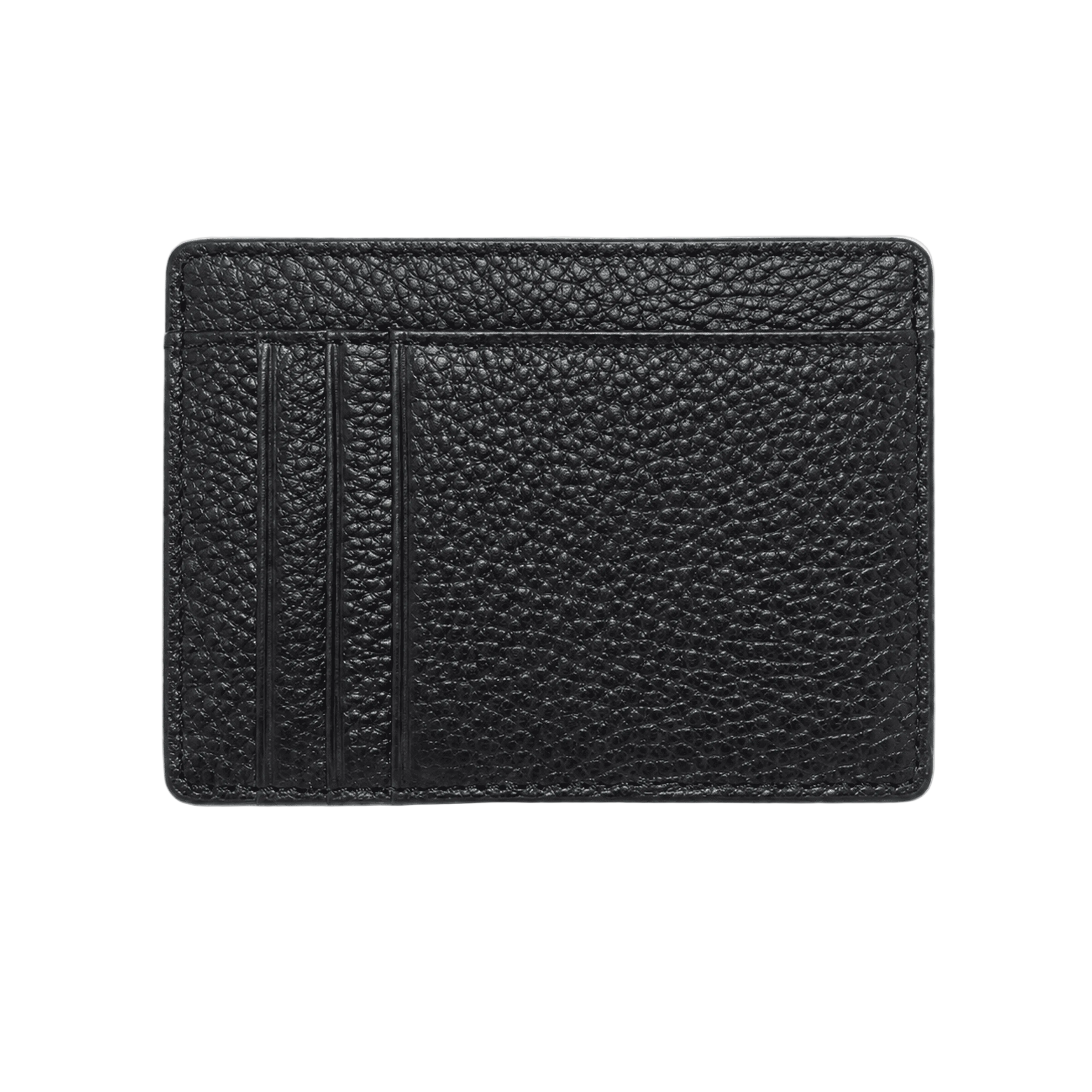 Billetera negra Maison Caviar Lisboa con detalles elegantes, diseñada para almacenamiento de tarjetas y dinero.