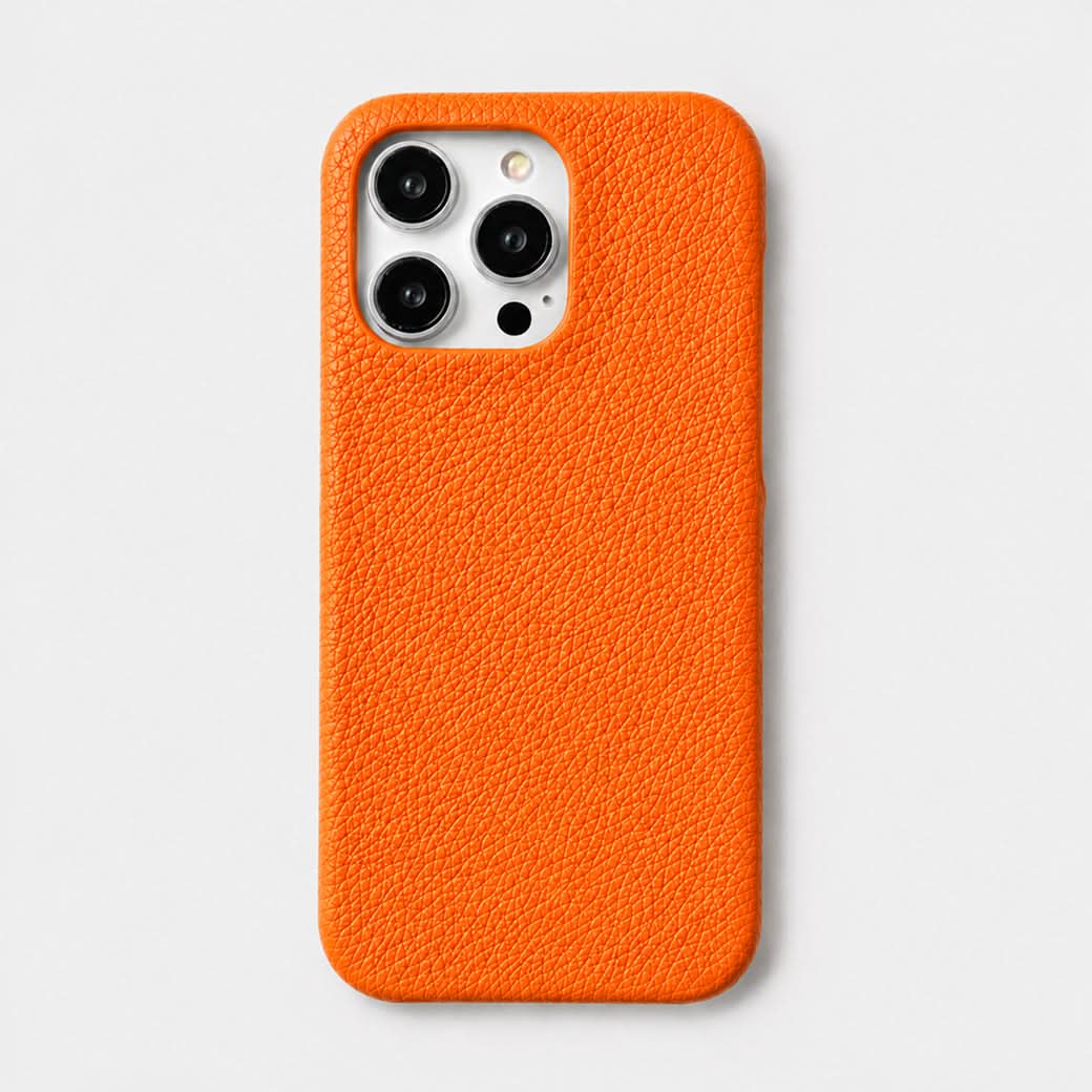 Funda para iPhone Maison Caviar Pisa en color naranja, protección y estilo para teléfono móvil.