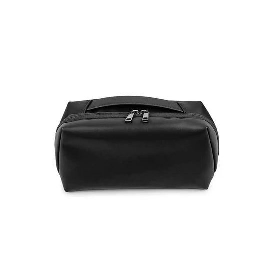 Neceser de maquillaje Maison Caviar Vanity Bag Pia con compartimentos y asa, en color negro elegante.