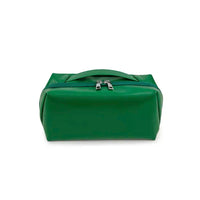 Bolsa de vanity Maison Caviar Pia, bolso de maquillaje con compartimentos y cierre, en color negro.