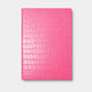 Agenda Maison Caviar Sicilia en color rosa con diseño elegante, vista frontal del cuaderno de planificación.