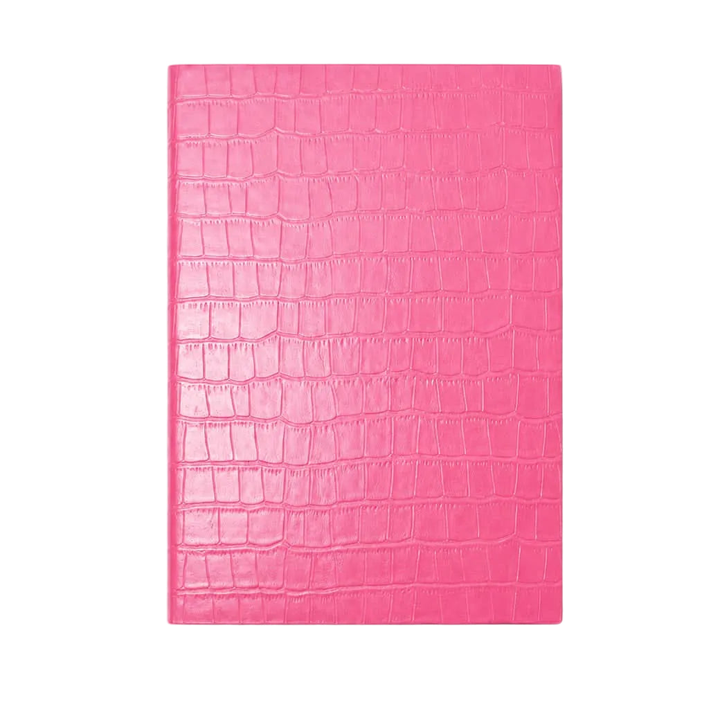 Agenda Maison Caviar Sicilia en color rosa con diseño elegante, vista frontal del cuaderno de planificación.