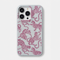 Funda para iPhone Maison Caviar Abby en color rosa y azul, protección elegante para teléfono móvil.