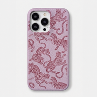 Funda para iPhone Maison Caviar Abby en color rosa y rojo, protección elegante para teléfono móvil.