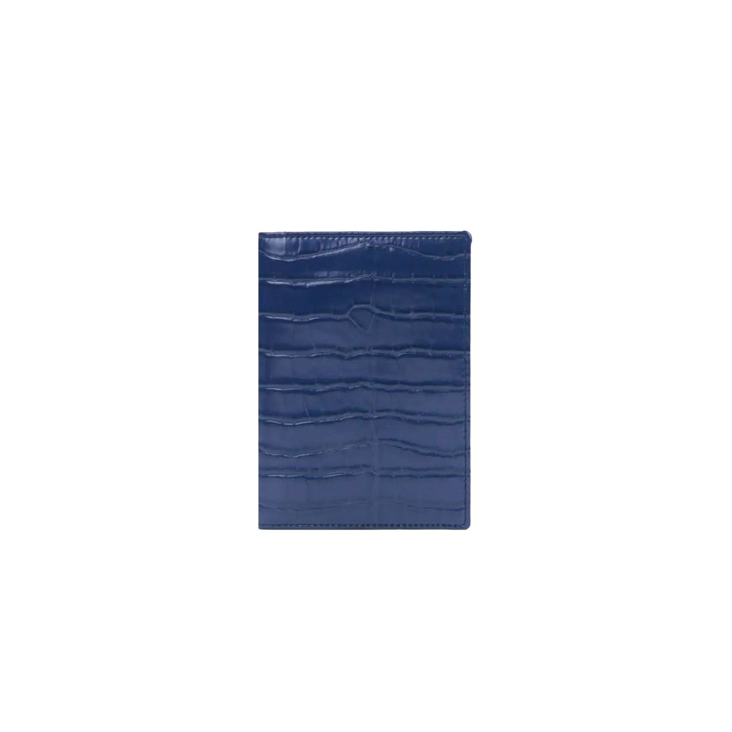 Porta pasaporte Egeo de Maison Caviar, con diseño elegante y cierre de cremallera, en color negro con detalles dorados.