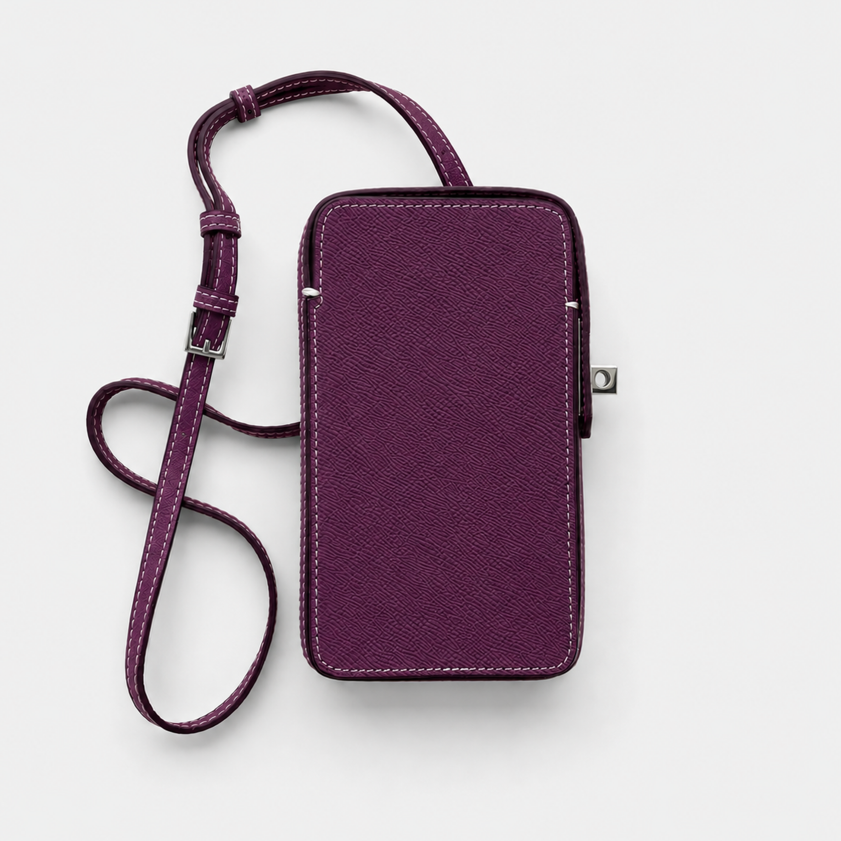 Funda para iPhone Maison Caviar Emily en color púrpura, protección de teléfono con diseño elegante y compacto.