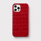 Funda para iPhone roja de Maison Caviar, elegante y protectora, diseñada para el modelo Milan.