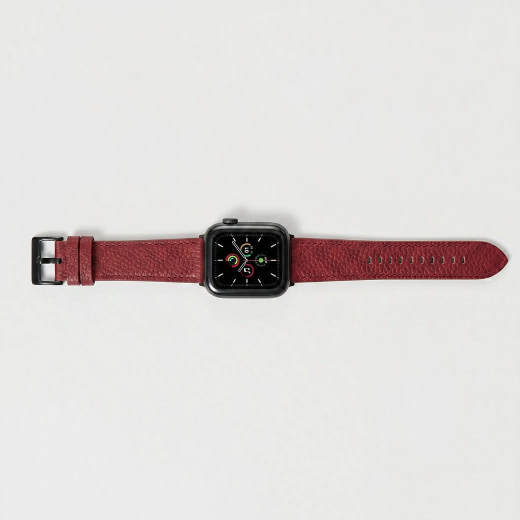 Correa para Apple Watch Maison Caviar en color rojo, diseño elegante, compatible con relojes Apple Watch.