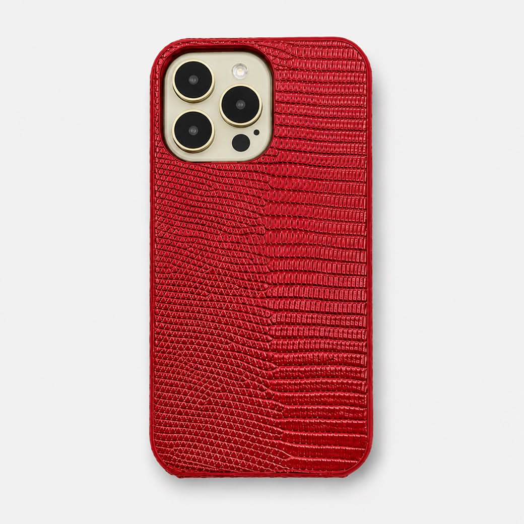 Funda para iPhone Maison Caviar Napoles de color rojo, protección elegante y ajustada para el teléfono móvil.