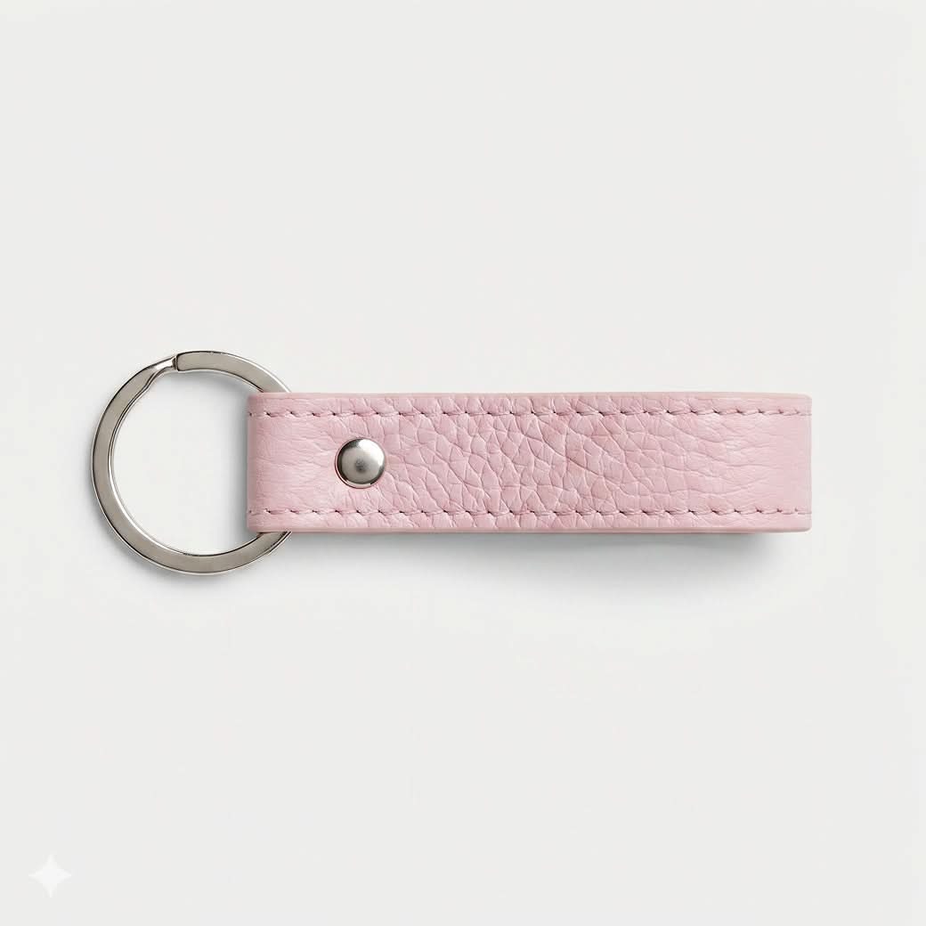 Llavero de Maison Caviar en color rosado, con diseño elegante y detalles en metal, ideal para llevar llaves con estilo.