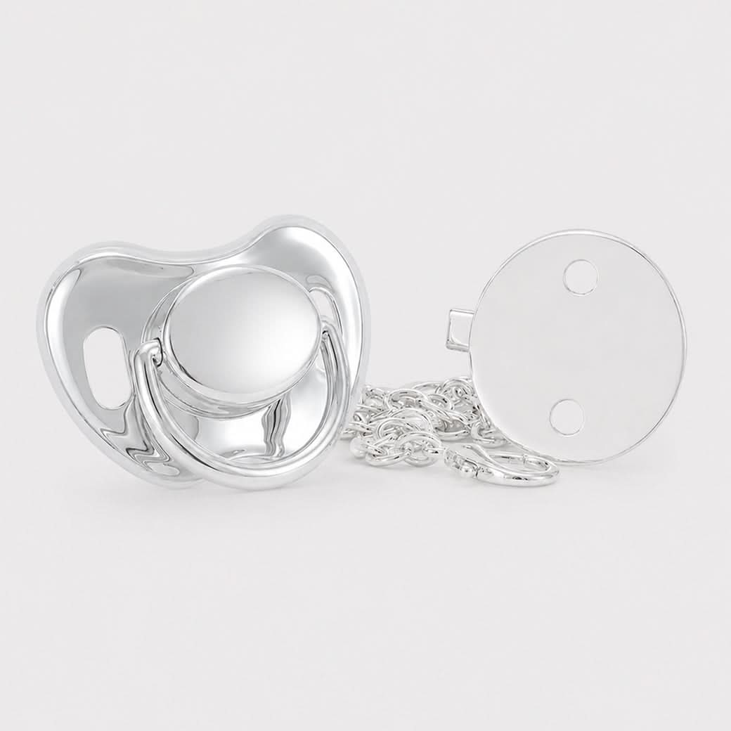 Chupa Noah de Maison Caviar en color transparente, con diseño suave y cómodo para bebés.