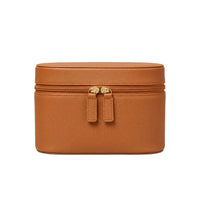 Neceser de maquillaje Maison Caviar Louis, bolso de vanity con compartimentos elegantes y detalles en cuero.