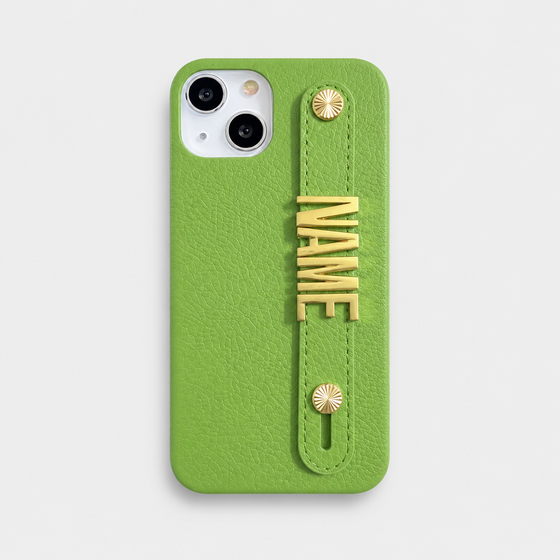Funda para iPhone de Maison Caviar en color verde, protección y diseño elegante para teléfono móvil.