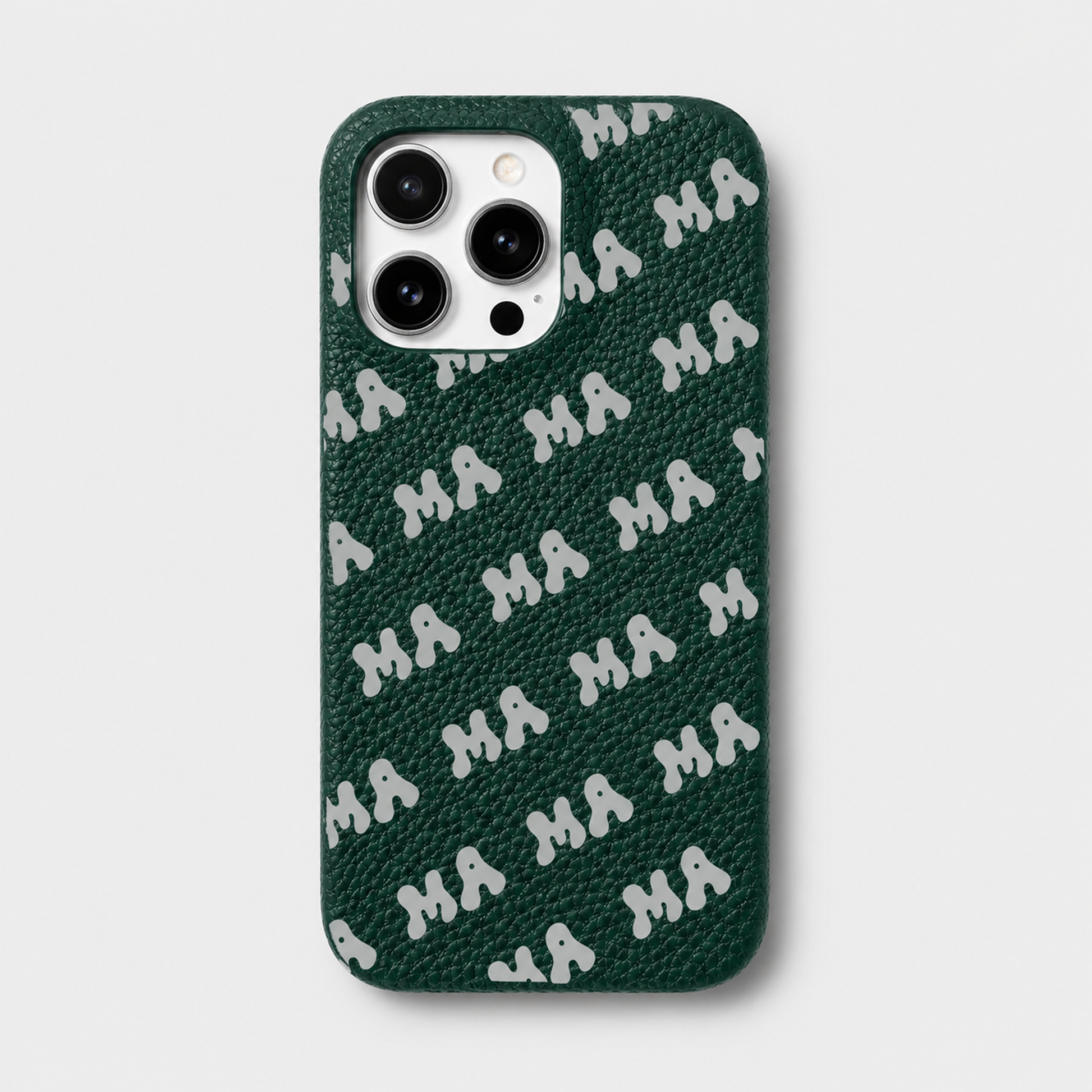 Funda para iPhone Maison Caviar Eliot en color verde, con diseño elegante y protección para el teléfono inteligente.