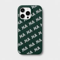Funda para iPhone Maison Caviar Eliot en color verde, con diseño elegante y protección para el teléfono inteligente.
