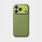 Funda para iPhone Maison Caviar Arthur de color verde lima, protección y estilo para dispositivo móvil.
