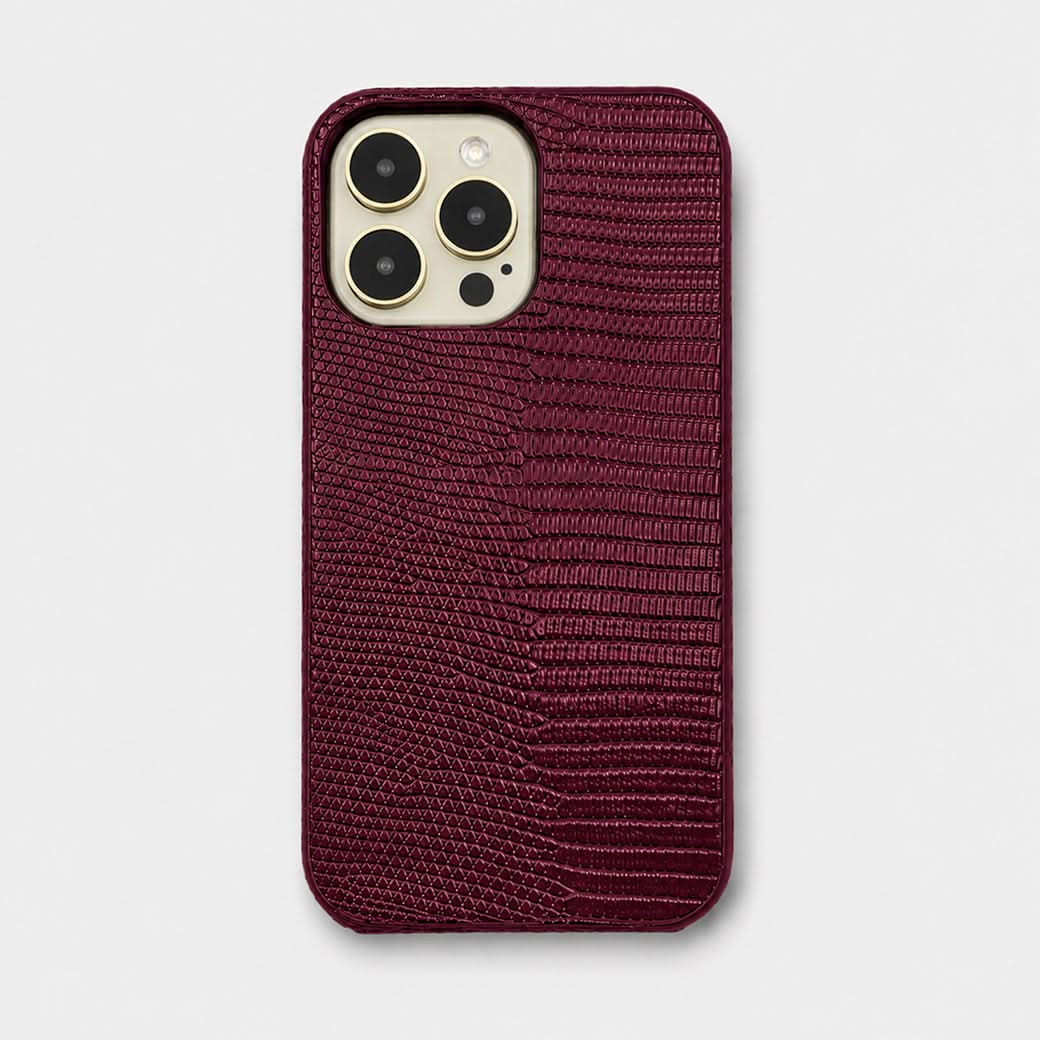 Funda para iPhone Maison Caviar Napoles color vinotinto, protección y estilo elegante para teléfono móvil.